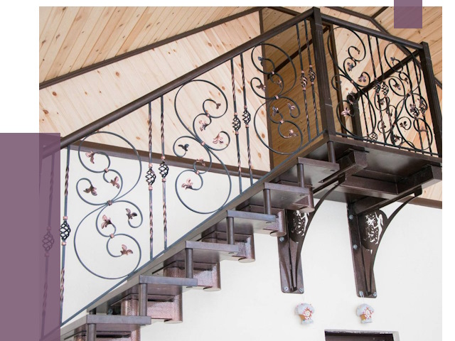Кованые лестницы в Рубцовске от 78881 руб. под ключ