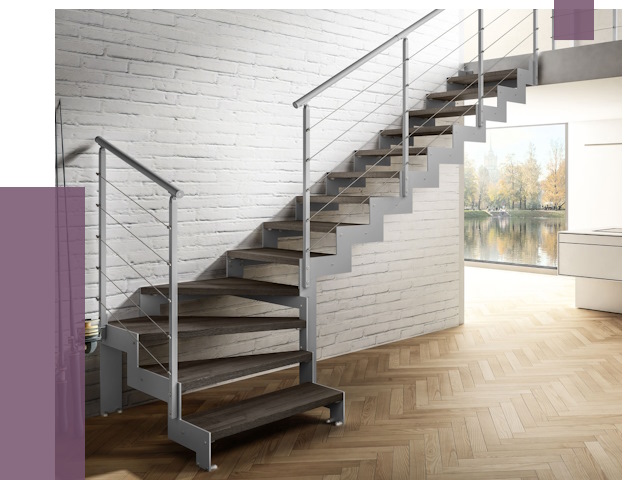 Г-образные лестницы под ключ в Рубцовске от 36660 руб. | ПРОЛЁТ-Рбц