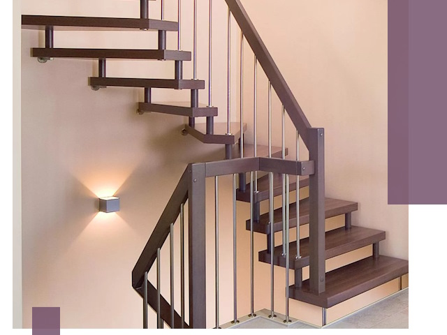 Изготовление лестниц на больцах в Рубцовске под ключ