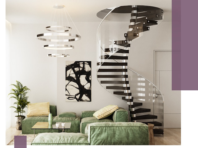 Лестницы для двухуровневой квартиры в Рубцовске — изготовление и монтаж