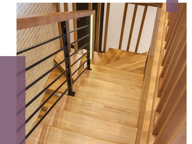 Лестницы из ясеня в Рубцовске под ключ от 9911 руб. 