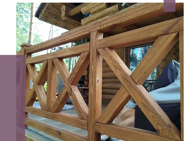 Деревянные перила под ключ в Рубцовске от 7585 руб. 