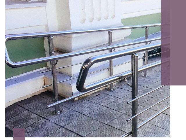 Ограждения пандусов из металла и нержавейки в Рубцовске