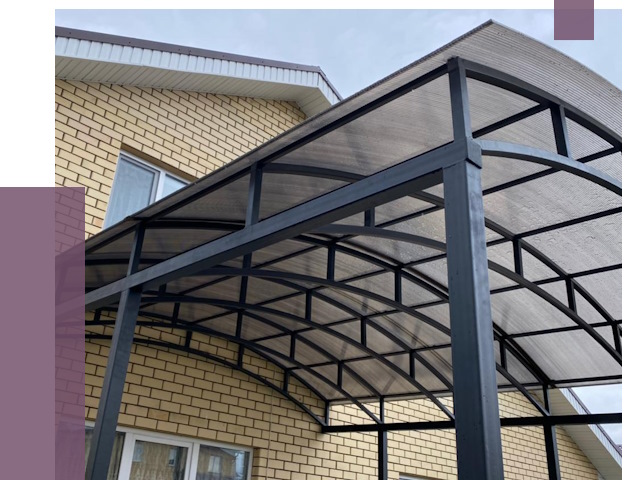 Монтаж козырьков в Рубцовске от 11377 руб. | ПРОЛЁТ-Рбц