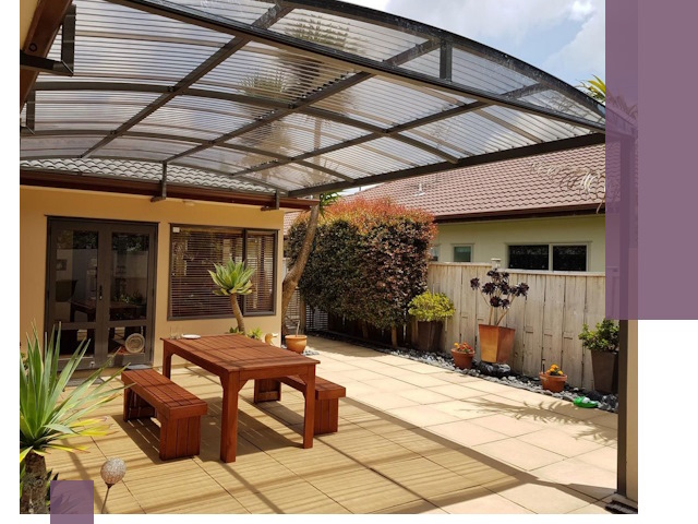 Навесы во двор под ключ в Рубцовске — изготовление и монтаж