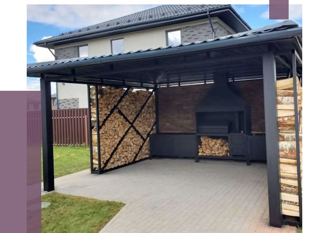 Навесы для барбекю в Рубцовске от 12591 руб. под ключ | ПРОЛЁТ-Рбц