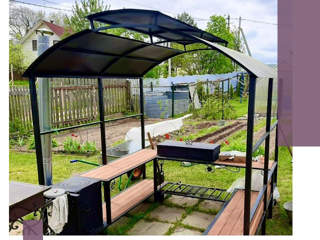 Навесы для барбекю в Рубцовске: изготовление, монтаж и демонтаж