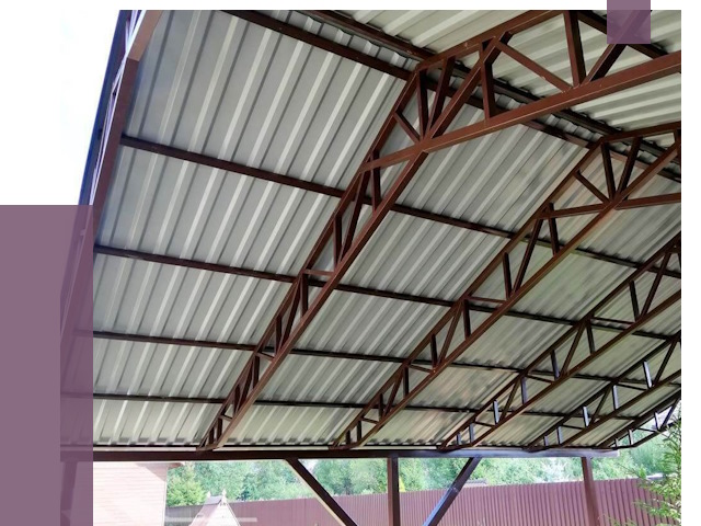 Навесы из профнастила в Рубцовске от 7281 руб. | ПРОЛЁТ-Рбц