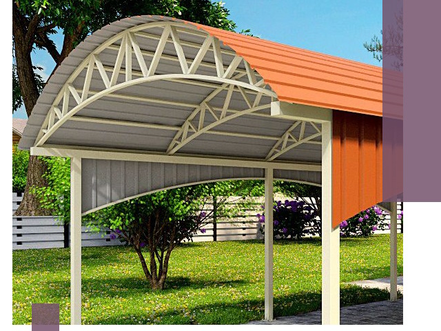 Навесы из профнастила под ключ в Рубцовске — установка и монтаж