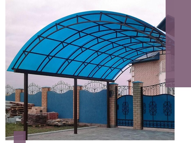 Арочные навесы под ключ в Рубцовске — изготовление и монтаж
