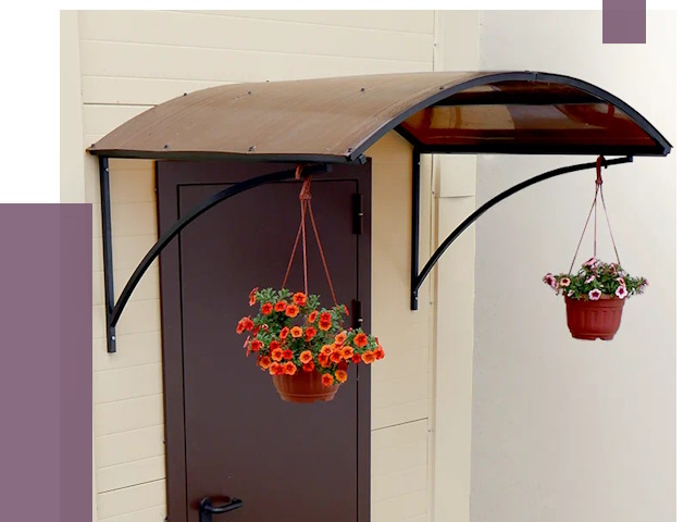 Козырьки над входом в Рубцовске от 14664 руб.  | ПРОЛЁТ-Рбц