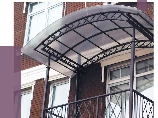 Козырьки над балконом в Рубцовске от 8545 руб.  | ПРОЛЁТ-Рбц