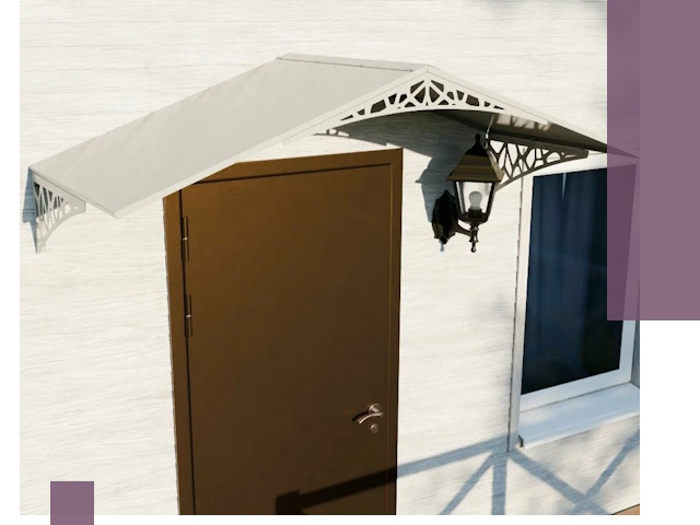 Металлические козырьки на входы и террасы в Рубцовске