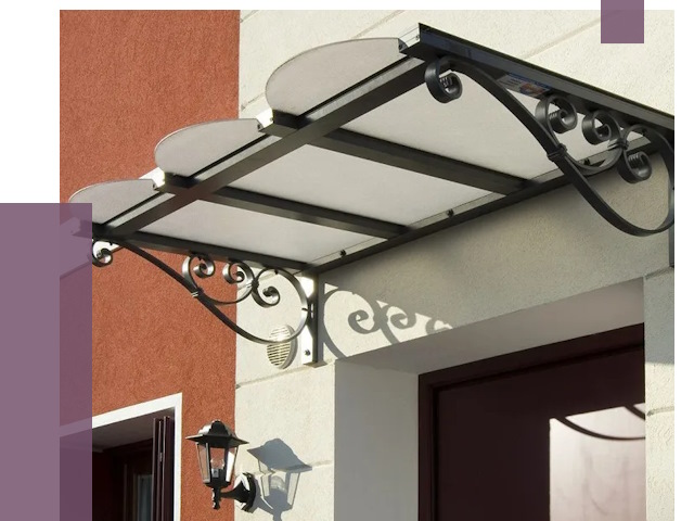 Односкатные козырьки в Рубцовске от 8293 руб.  | ПРОЛЁТ-Рбц