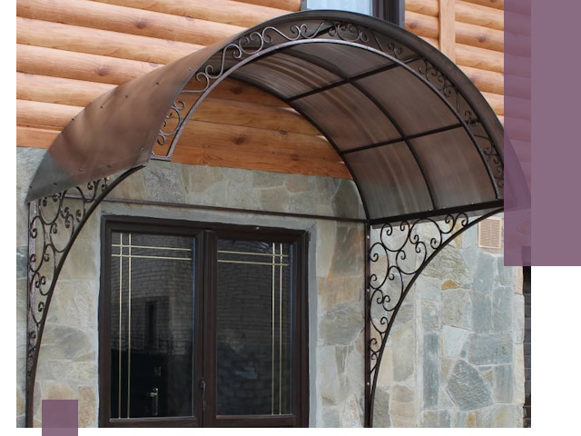 Арочные козырьки под ключ в Рубцовске: изготовление и монтаж
