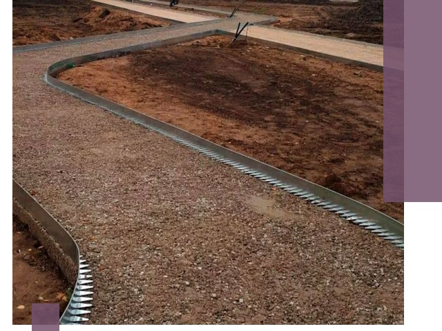 Металлические бордюры под ключ в Рубцовске — изготовление и монтаж